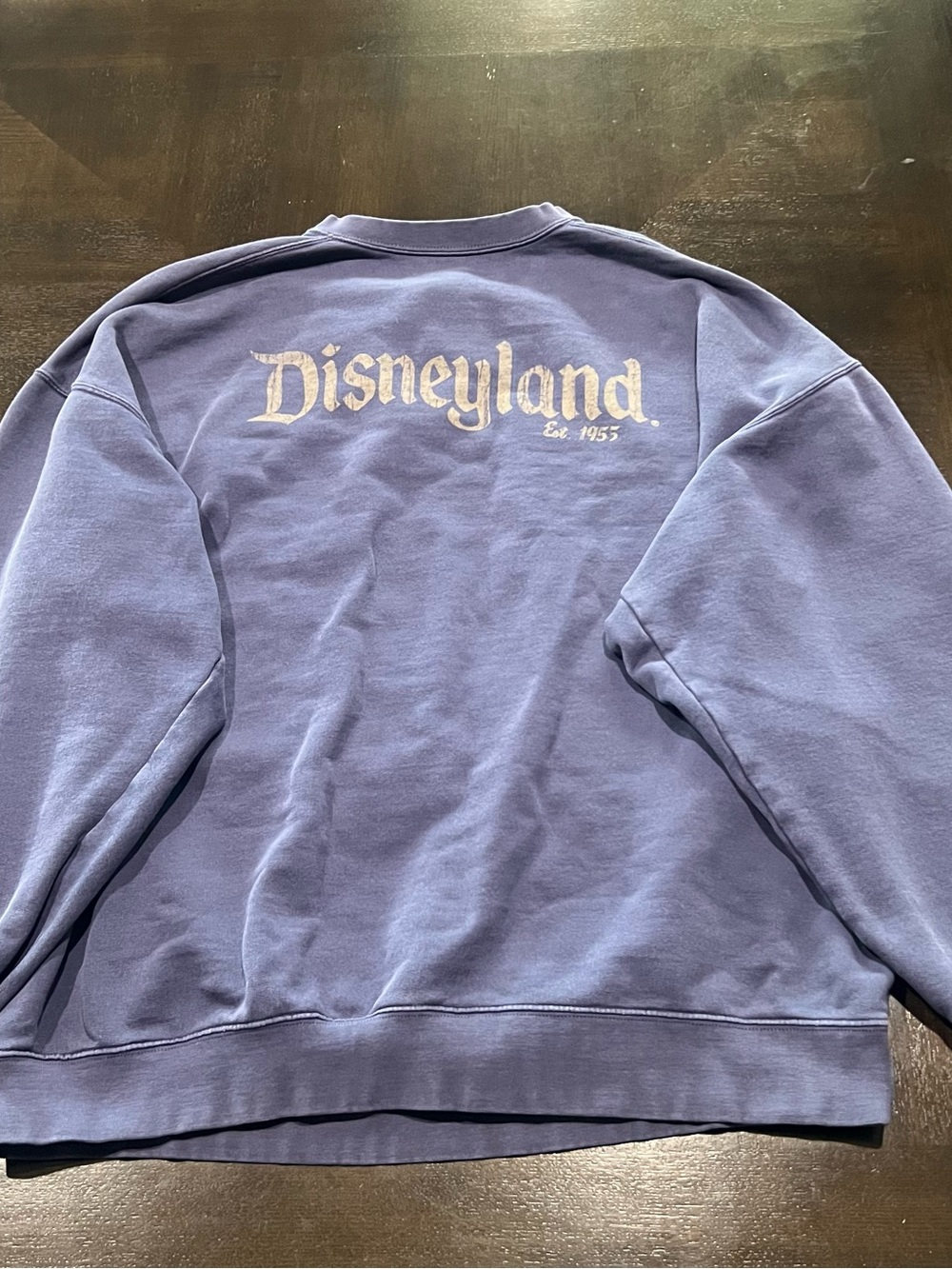 Authentic Pigment Disneyland Est. 1955 Purple Crewneck Sweatshirt Adult XL